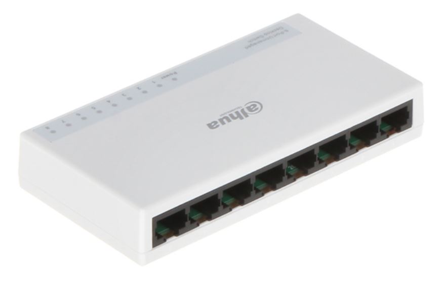 8 portos Ethernet switch, 100 Mbps, Dahua PFS3008-8ET-L-V2